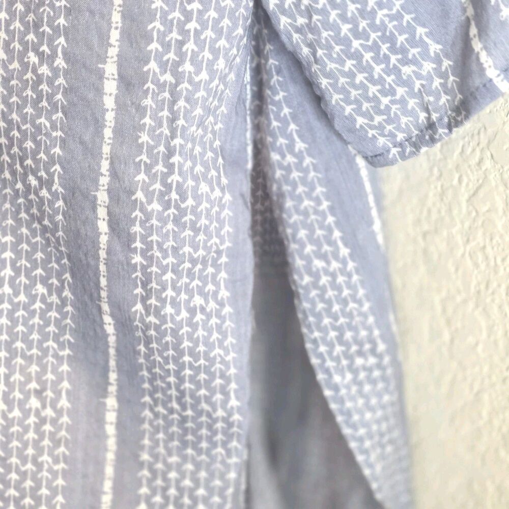 Entro Dusty Blue Print Kimono Cardigan Women S Open Front Boho Lightweight Rayon - Picture 6 of 8